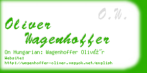 oliver wagenhoffer business card